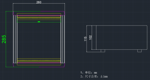 1.5um超快光纤激光器尺寸图