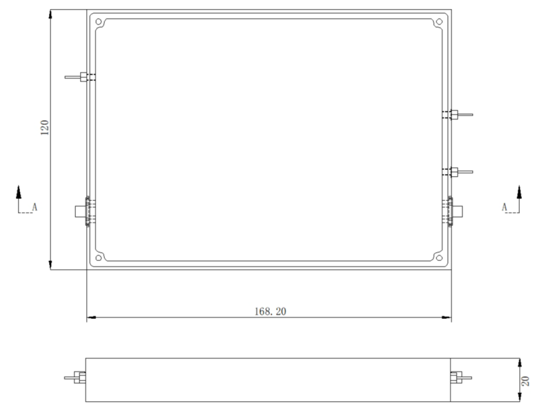 0.5~18GHz微波自动增益控制模块外形尺寸 0.5~18GHz微波自动增益控制模块外形尺寸